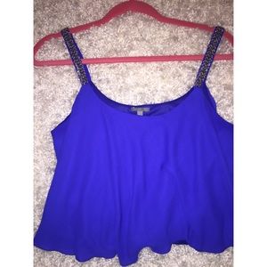 Charlotte Russe blue crop top